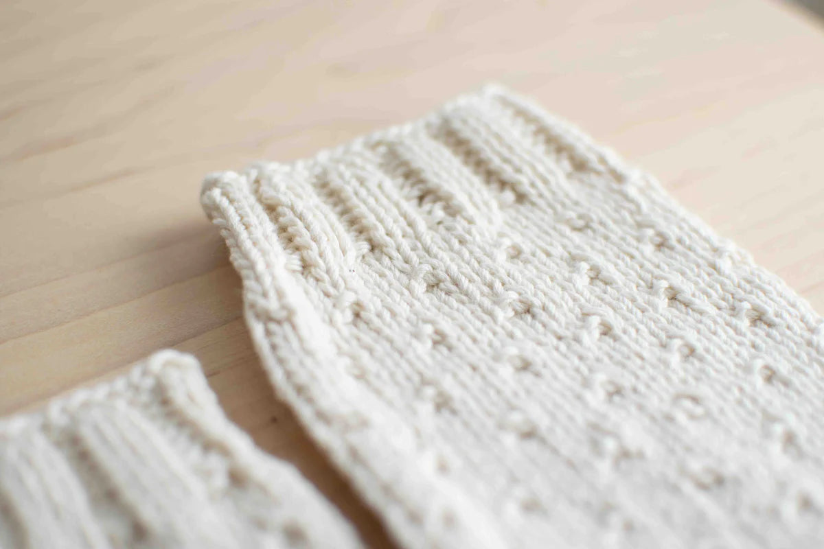 Organic Cotton Hand-Knit Child Legwarmers
