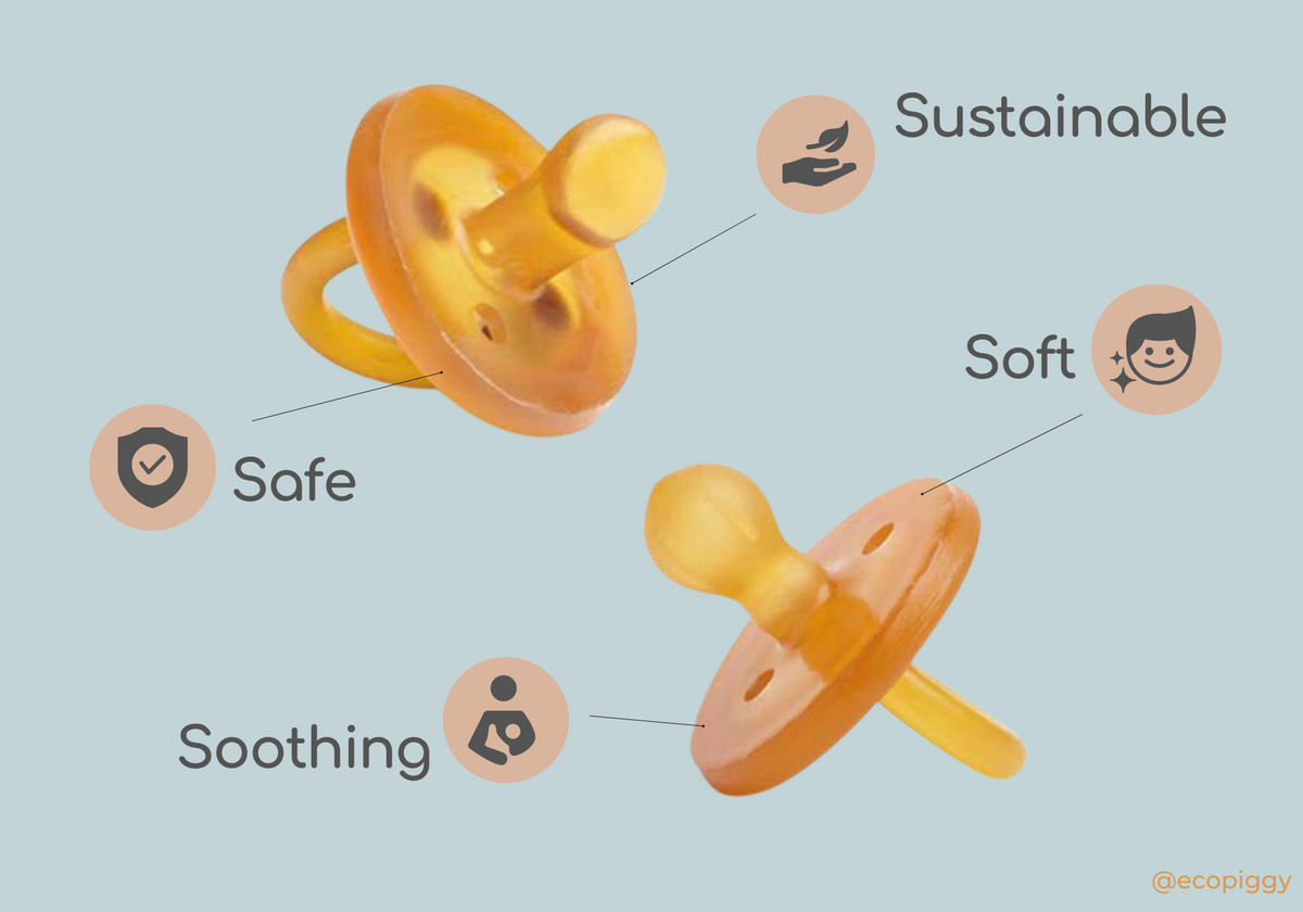 Ecopacifier Best Natural Rubber Pacifier - Ecopiggy - Natural Soother